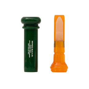 separate parts image of Rogers MOAB Pearl Green/Burn Down Duck Call.