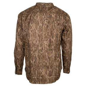 Fast Strike Long Sleeve Ripstop Button-Down Shirt, Mossy Oak New Bottomland Back Image