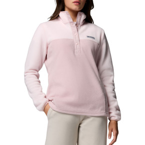 Image of the Columbia Women's Benton Springs Half-Snap Pullover Fleece II in Mineral Pink/Powder Pink