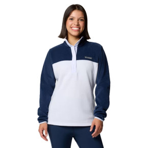 Columbia Women's Benton Springs 1/2 Snap Pull Over II Fleece - Collegiate Navy-Snowdrift