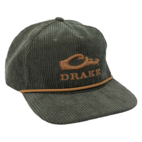 Drake Waterfowl X Lost Hat Corduroy Goat Rope Cap Image in Gator Rust