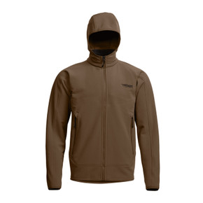 Sitka Alpha Fleece Hooded Jacket Image in Cattail Brown