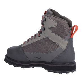 Simms Tributary Wading Boots with Rubber Sole, Basalt Back Angled Image