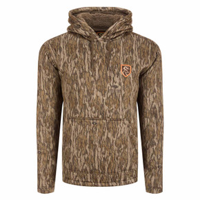 Drake Non-Typical LST Silencer Hoodie Image in Mossy Oak Bottomland