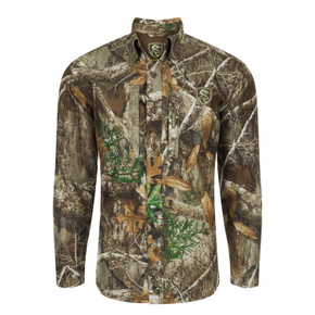 Drake Non-Typical MST Microfleece Softshell Long Sleeve Crew Neck Shirt - Realtree Edge