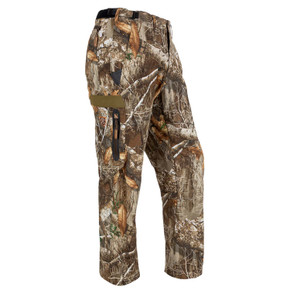 Drake Waterfowl EST Stretch Tech Pants Front Image in Realtree Edge