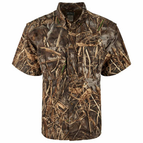 Drake Waterfowl EST Camo Wingshooter's Short Sleeve Shirt Image in Realtree Max 7