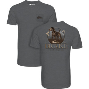 Image of Drake Waterfowl Standing Black Lab T-Shirt in Graphite Heather