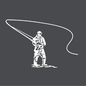 Hunters Image Fly Fisherman - Small Decal