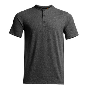 Sitka Essential Short-Sleeve Henley Image in Obsidian Heather