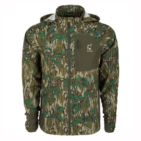 Drake Waterfowl Rain Brake Lightweight Jacket Front Image in Mossy Oak Greenleaf