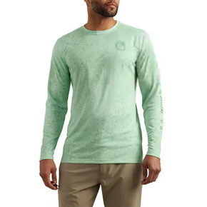 Carhartt Force Sun Defender Lightweight Long-Sleeve Print T-Shirt Front Image in Big Sky Watercolor Camo