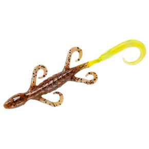 YUM Lizard 6" - Carolina Pumpkin/Chartreuse, 10 Pack
