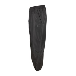 side image of Rogers Sporting Goods Storm Stopper Rain Pants in Black.