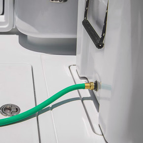 Yeti Drain Plug Hose Connection In Use Image