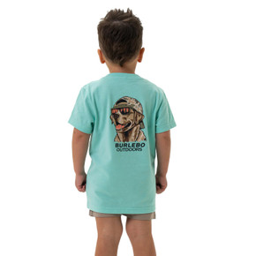 Burlebo Youth Mallard Camo Dog T-Shirt Back Image