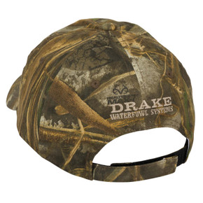 Drake Waterfowl Cotton Camo Hat Back Image in Realtree Max 7