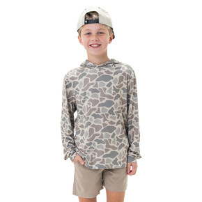 Burlebo Youth Performance Camo Hoodie Image in Classic Deer Camo