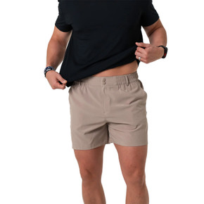 Burlebo Everyday Shorts Image in Cobblestone Khaki