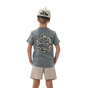 Burlebo Youth Rad Dude Short Sleeve Tee in Dark Heather Grey