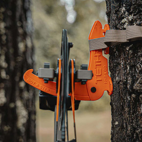 Tethrd Fold N Go Treestand Accessory Hook in Orange In Use Image