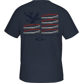Drake Americana Duck Flag T-Shirt Back - Vintage Indigo image