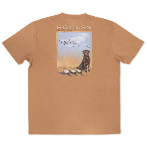 back image of Rogers Chocolate Lab Scene T-Shirt.
