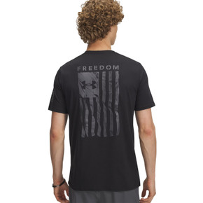 Image of the Under Armour Freedom Flag T-Shirt in Black/Castlerock