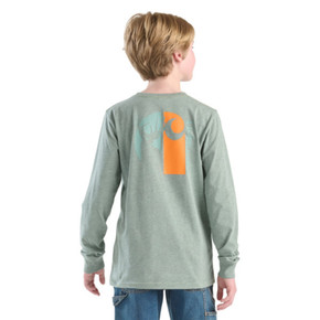 Carhartt Long Sleeve Deer "C" Pocket T-Shirt image in Dark Green