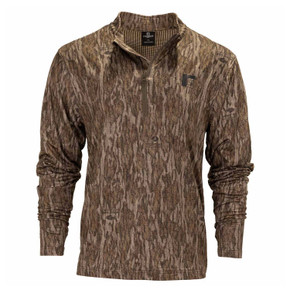 Image of Static Thermal 1/4 Zip Mock Neck Base Layer in Mossy Oak Bottomland