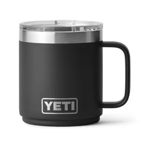 Yeti Rambler 10 oz. Stackable Mug with Durasip Ceramic Lining Image in Black