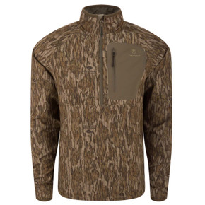 Image of the Drake Waterfowl Non-Typical SWT Hybrid Half Zip in Mossy Oak Bottomland