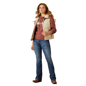 Ariat Women's Frontier Puffer Vest image in Oyster Grey