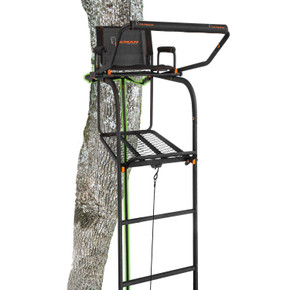 Image of the Millennium Treestands Ol' Man 17' Final Shot Jaw & Truss Ladder Stand.