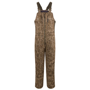Drake Midweight Nova Silencer Bib with Agion Active X2 image in Mossy Oak Bottomland