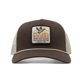 Front image of the Rogers Retro Mallard Rope Hat.