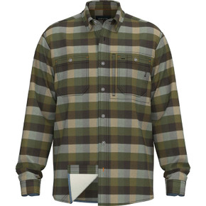 Orvis Flat Creek Tech Flannel Shirt image in Tarragon-Moss