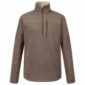 Drake Waterfowl Fall Brake Sweater Fleece Half Zip Pullover Image in Dark Earth