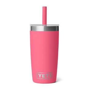 Yeti Rambler Jr. 10 oz. Tumbler with Silicone Straw Image in Tropical Pink