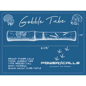 Image of the Power Calls Beau Brooks Signature Series Gobble Tube Turkey Call Blueprint.