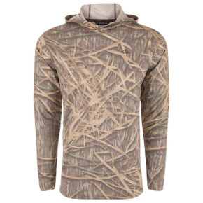 Image of the Drake Waterfowl Tri Blend Long-Sleeve Hoodie in Mossy Oak Original Shadow Grass