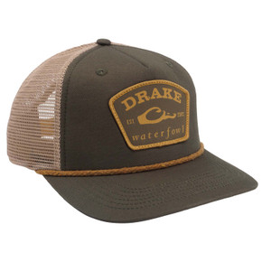 Image of the Drake Waterfowl X Lost Drake Patch Rancheero Rope Cap Image in Gator-Balsa