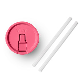 Image of the Yeti Large Travel Straw Mug Lid in Tropical Pink