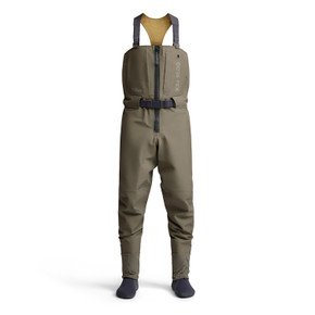 Product Image of the Sitka CrossCurrent Zip GTX Stockingfoot Wader in Bark Brown