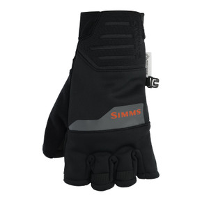 Image of Simms Windstopper Half-Finger Glove in Black.