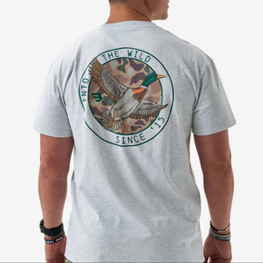 Back image of the  Burlebo Camo Mallard Duck Short Sleeve Tee.