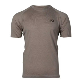 Image of the First Lite Wick Short Sleeve Crew in WALNUT