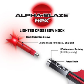 Image of the TenPoint Alpha-Blaze HPX Lighted Crossbow Nock.