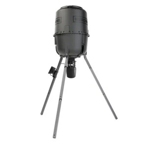 Side image of the Moultrie 250 LB Deer Feeder Connected.