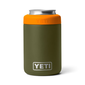 Image of the Yeti Rambler 12 oz. Colster 2.0 with Colored-Matched Gasket in Olive/King Crab Orange